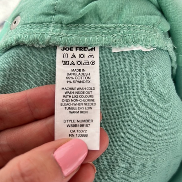 Mid-Rise Mint Green Slim Fit Jeans - Picture 6 of 6